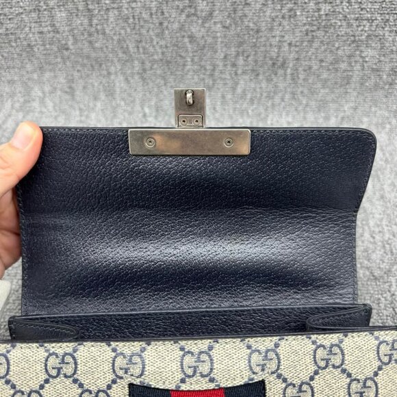 GUCCI Padlock Canvas Shoulder Bag 775-022725 - Picture 12 of 15